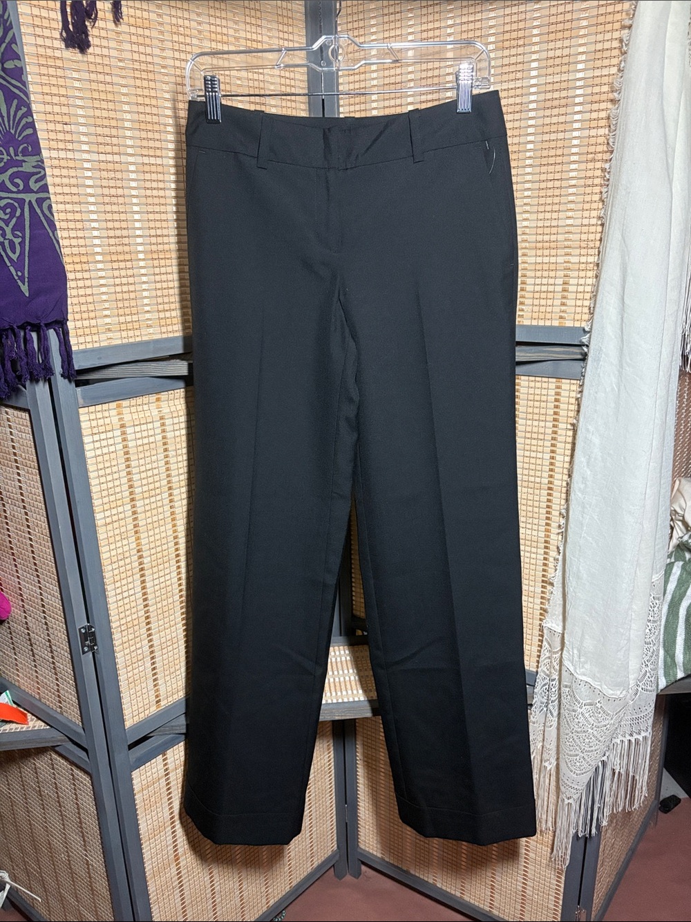 Ann Taylor Black Wide-Leg Dress Trousers